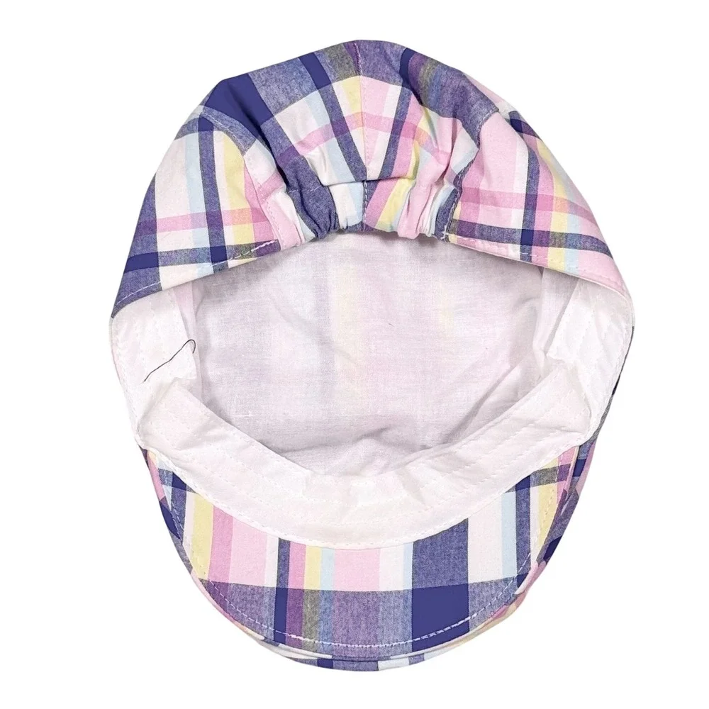 Gymboree Plaid Cap Kids 4T-5T Pastel Newsboy Hat Easter Kentucky Derby